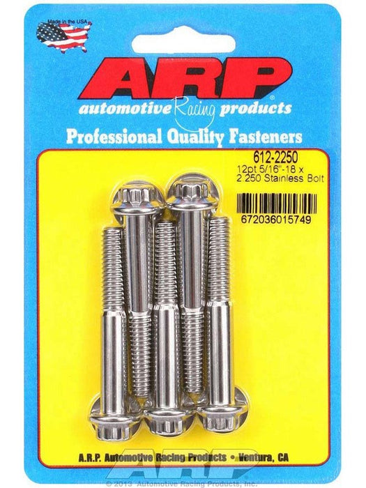 ARP Bolt Kit 12PT 5/16"-18x2.250" UHL w/ 3/8" Socket Stainless 5pk 612-2250 ARP - Micks Gone Bush