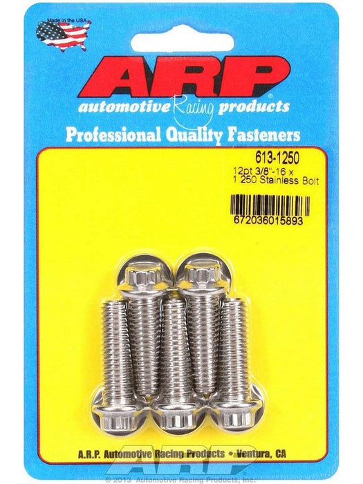 ARP Bolt Kit 12PT 3/8"-16x1.250" UHL w/ 3/8" Socket Stainless 5pk 613-1250 ARP - Micks Gone Bush
