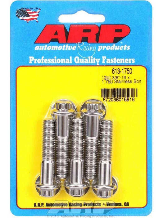 ARP Bolt Kit 12PT 3/8"-16x1.750" UHL w/ 3/8" Socket Stainless 5pk 613-1750 ARP - Micks Gone Bush
