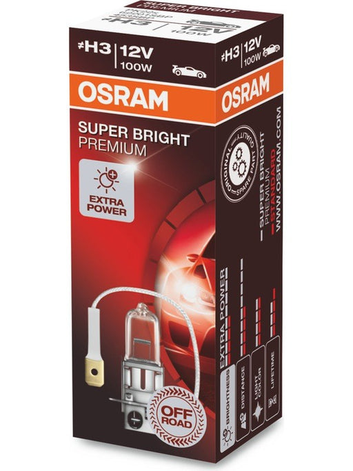 Osram H3 Rally Halogen Globe 12V 100W Pk22S [ref Narva 48351] Pack 1 62201SBP Osram - Micks Gone Bush