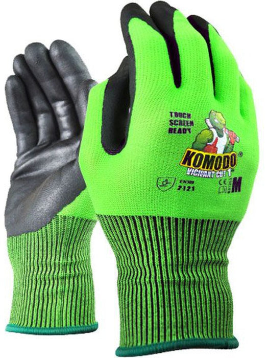 TGC Komodo Vigilant Touch Screen Ready Cut - Small, 1 Pair 631201 THE GLOVE COMPANY - Micks Gone Bush
