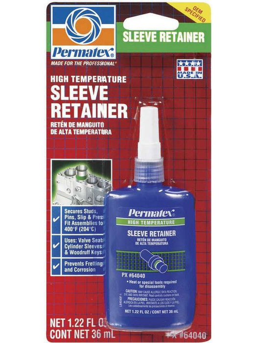 Permatex Thread Locker High Temperature Sleeve Retainer 36 ml Bottle 64040 Permatex - Micks Gone Bush