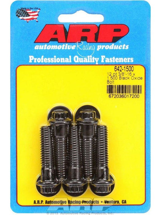 ARP Bolt Kit 12PT 3/8"-16 x 1.500" UHL w/ 3/8" Socket Black 5pk 642-1500 ARP - Micks Gone Bush