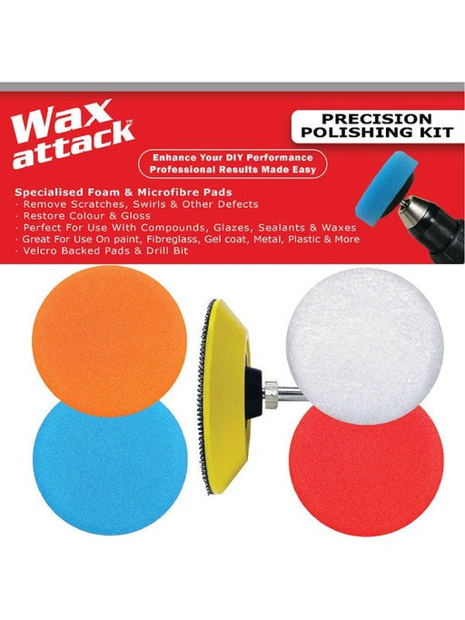 Wax Attack Precision Polishing Kit Foam and Microfibre Pads 65WA12209 Mothers - Micks Gone Bush