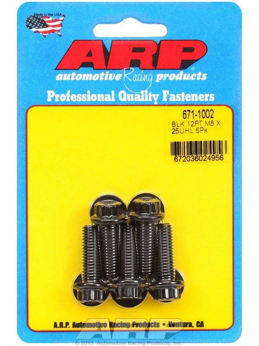 ARP Bolt Kit 12PT M8 x 1.25 x 25mm UHL w/ 10mm Socket Stainless 5pk 671-1002 ARP - Micks Gone Bush