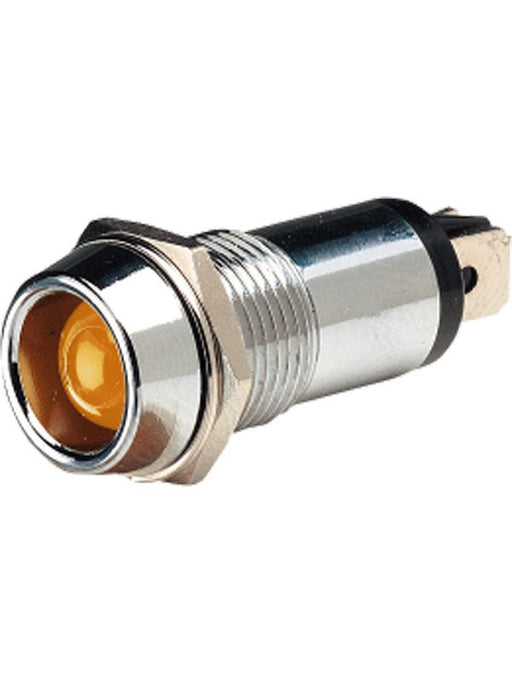 24 Volt Chrome Pilot Lamp With Amber LED for Enhanced Visibility Light Replacement Components Narva    - Micks Gone Bush