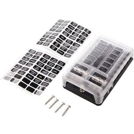 OEX ACX5124 12-WAY Standard Blade Fuse Box 150A 12V Negative Busbar FUSE BOX OEX - Micks Gone Bush