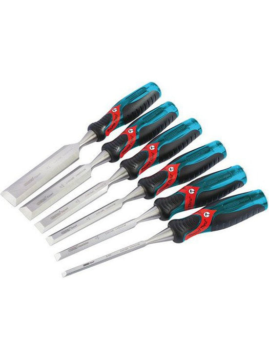 Draper Tools 40mm Soft Grip 'Pound Thru' Bevel Edge Wood Chisel Set 6pcs 70419 Draper Tools - Micks Gone Bush