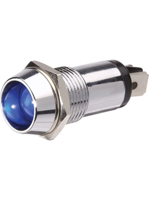 24 Volt Chrome Pilot Lamp With Blue LED - High-Quality and Energy-Efficient Light Replacement Components Narva    - Micks Gone Bush
