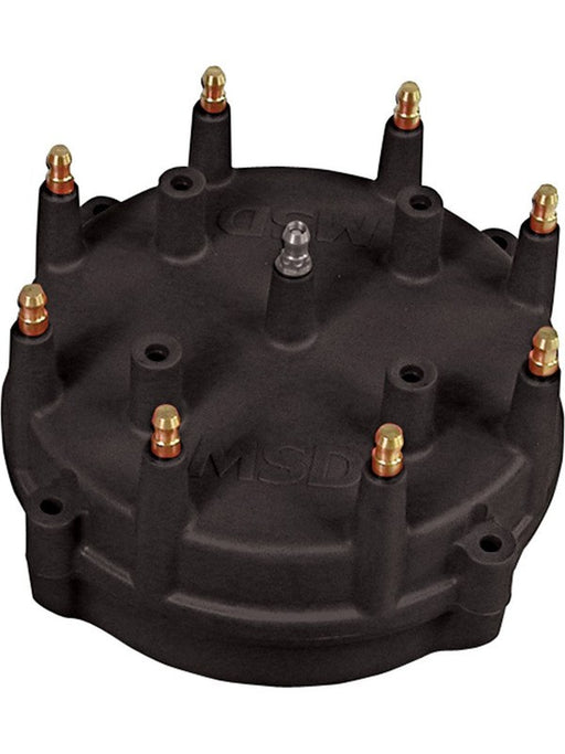 MSD Distributor Cap Male/HEI-Style Black Screw-Down MSD Pro-V8 (MSD-74083) 74083 MSD - Micks Gone Bush