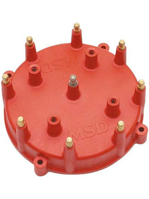 MSD Distributor Cap Male/HEI-Style Red Screw-Down MSD Pro-V8 7408 MSD - Micks Gone Bush