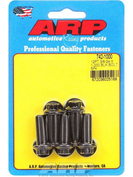 ARP Bolt Kit 12PT 3/8"-24 x 1.00" UHL w/ 3/8" Socket Black 5pk 742-1000 ARP - Micks Gone Bush