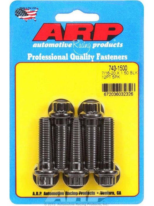 ARP Bolt Kit 12PT 7/16"-20 x 1.500" UHL w/ 7/16" Socket Black 5pk 743-1500 ARP - Micks Gone Bush