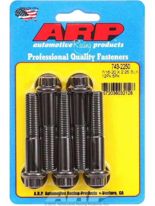 ARP Bolt Kit 12PT 7/16"-20 x 2.250" UHL w/ 7/16" Socket Black 5pk 743-2250 ARP - Micks Gone Bush