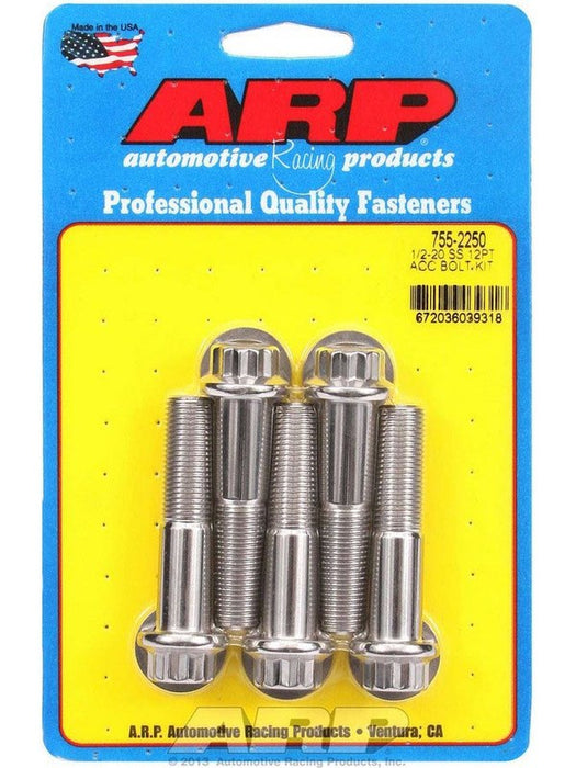 ARP Bolt Kit 12PT 1/2"-20x2.250" UHL w/ 9/16" Socket Stainless 5pk 755-2250 ARP - Micks Gone Bush