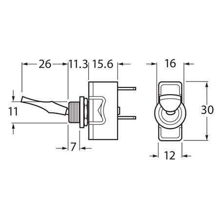 Hella Toggle Switch On/off Spst 15A 12V Part No. 4456 SWITCH HELLA - Micks Gone Bush