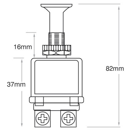 Narva Push/pull Switch Off/on Spst 75A 12V Part No. 60018BL SWITCH NARVA - Micks Gone Bush