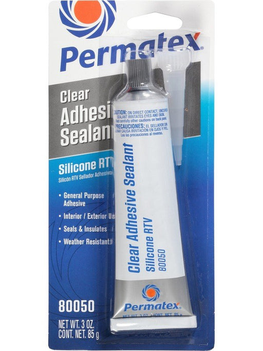 Permatex Sealant - Clear RTV - Silicone - 3.00 oz Tube - Each 80050 Permatex - Micks Gone Bush