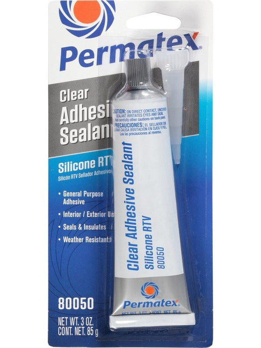 Permatex Sealant - Clear RTV - Silicone - 3.00 oz Tube - Each 80050 Permatex - Micks Gone Bush