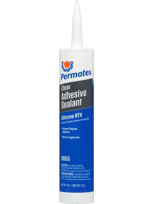 Permatex Sealant - Clear RTV - Silicone - 11.00 oz Cartridge - Each 80855 Permatex - Micks Gone Bush