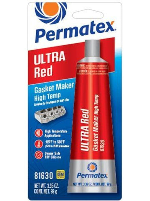 Permatex Ultra Red Gasket Maker 3.35 oz Carded Tube 81630 Permatex - Micks Gone Bush
