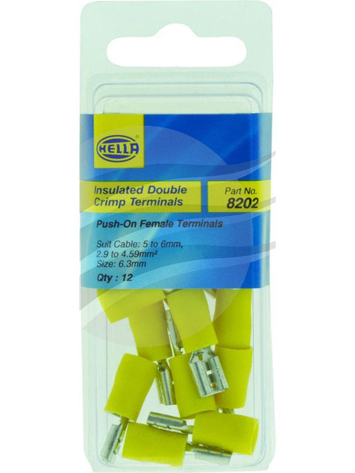 Hella Pck 12 Female Blade Terminal 6.3mm Insul Pvc Copper Sleeve 8202 Hella - Micks Gone Bush