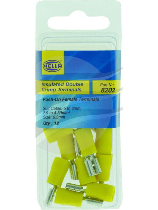Hella Pck 12 Female Blade Terminal 6.3mm Insul Pvc Copper Sleeve 8202 Hella - Micks Gone Bush