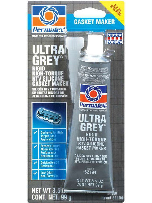 Permatex Sealant - Ultra Gray - Silicone - 3.00 oz Tube - Each 82194 Permatex - Micks Gone Bush