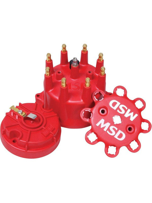 MSD Distributor Cap & Rotor Red S/S Terminal Small Dia Race Rotor (MSD-84315) 84315 MSD - Micks Gone Bush