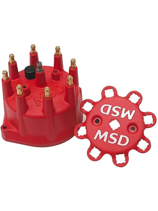 MSD Distributor Cap Male/HEI-Style Red Screw-Down Pro-Small Dia. V8 8431 MSD - Micks Gone Bush