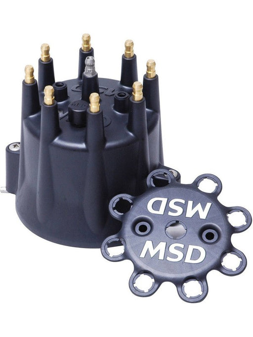 MSD Distributor Cap Male/HEI-Style Black Clamp-Down Gm/MSD Pro-V8 (MSD-84333) 84333 MSD - Micks Gone Bush
