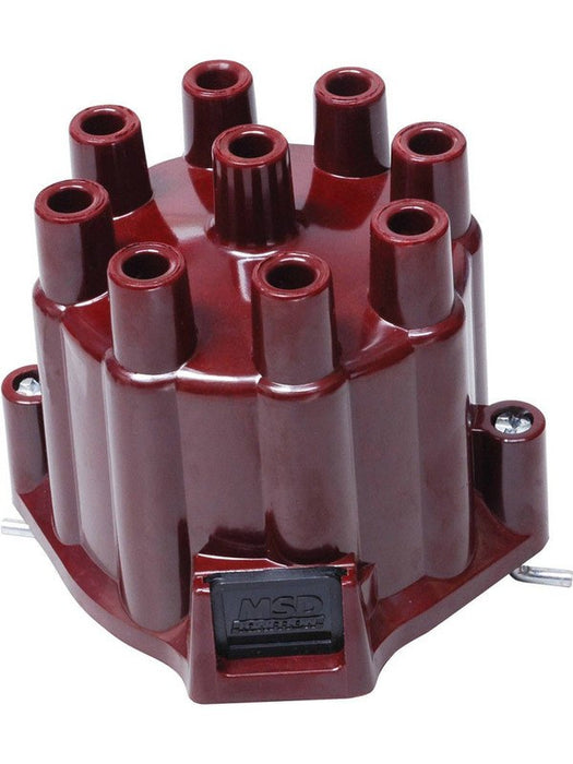 MSD Distributor Cap Gm Window Female Socket-Red Clamp-Down Pro-Gm V8 (MSD-8437) 8437 MSD - Micks Gone Bush