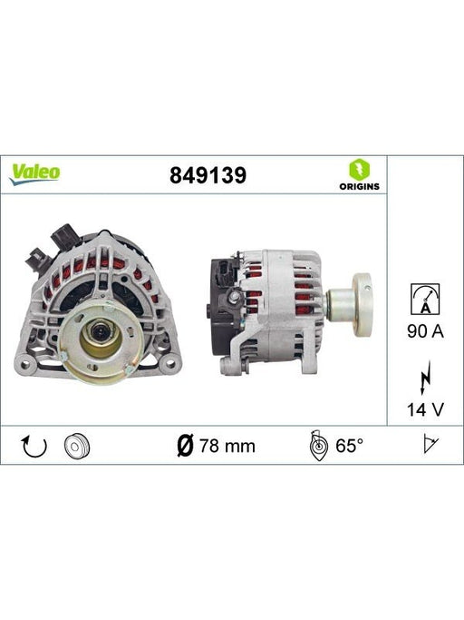 Valeo Alternator 849139 Alternators & Generators Valeo - Micks Gone Bush