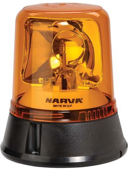 Narva Optimax Rotating Beacon Amber Flange Base 12/24 Volt 85650A Narva - Micks Gone Bush