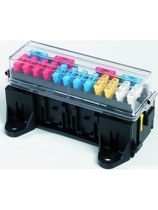 Hella 16 Way Fuse Box For Std Blade Fuses Comes w/ Cover, Locks & Gaskets 8724 Hella - Micks Gone Bush