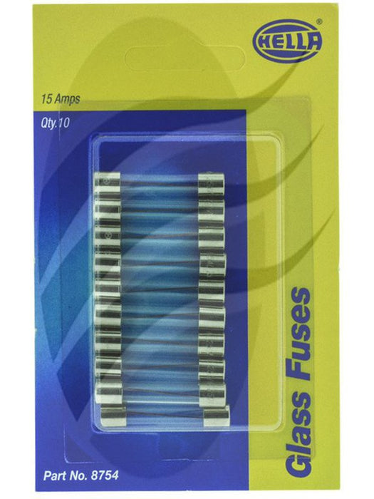 Hella Pack 10 Glass Fuse 15A 3Ag 6 X 32mm 8754 Hella - Micks Gone Bush