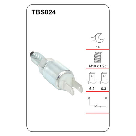 Tridon Stop Light Switch M10 X 1.25 Normally Closed TBS024 SWITCH TRIDON - Micks Gone Bush