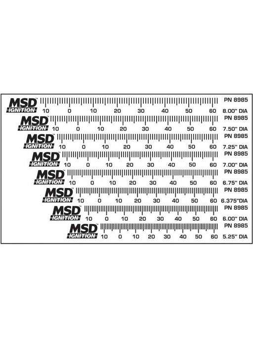 MSD Timing Tape 5.250 To 8 In. Diameter Balancer Set Of 8 8985 MSD - Micks Gone Bush