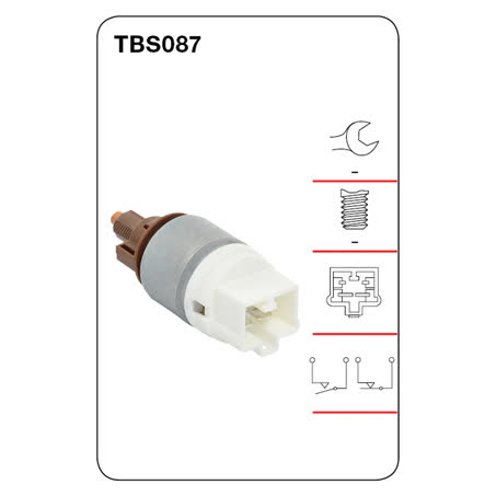 Tridon Stop Light Switch 12V 2-TERMINAL Off-on TBS087 SWITCH TRIDON - Micks Gone Bush