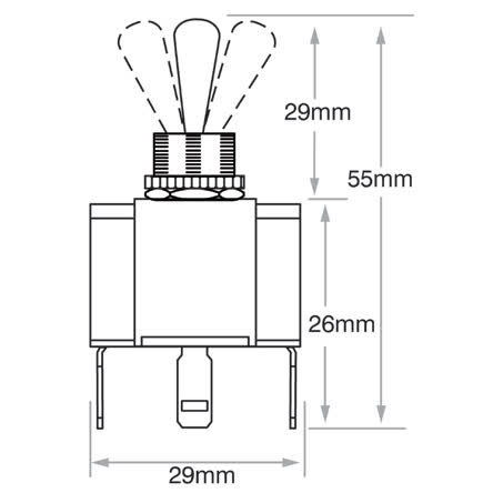 Narva Heavy Duty Toggle Switch Momentary On/off/momentary On Spdt 20A 12V 60063BL SWITCH NARVA - Micks Gone Bush