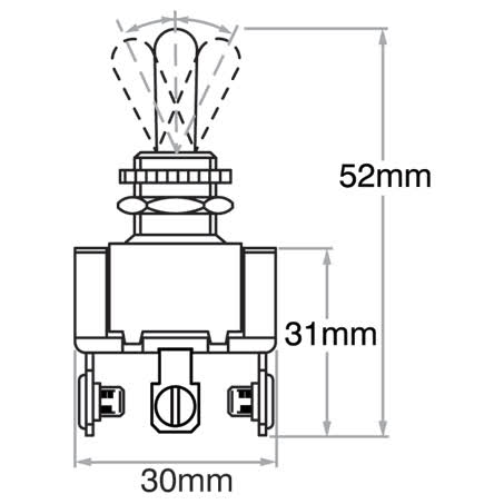 Cole Hersee 5586BL Toggle Switch On-off-on Spdt 25A 12V SWITCH COLE HERSEE - Micks Gone Bush