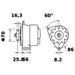Mahle Alternator 12V 100A MG620 New Internal Regulator CW ALTERNATOR MAHLE - Micks Gone Bush