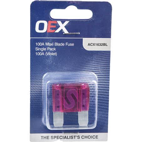 OEX Maxi Blade Fuse 100A Violet Single Pack ACX1632BL FUSE OEX - Micks Gone Bush