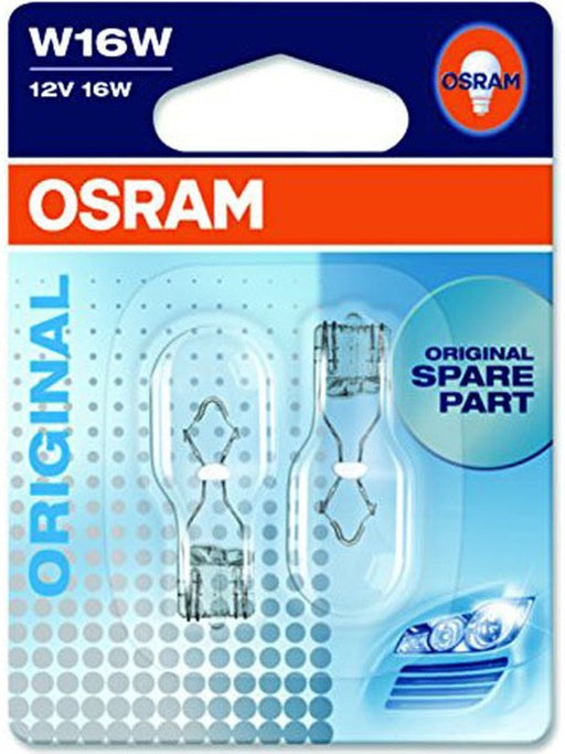 Osram Wedge Globe 12V 16W W2.1X9.5D W16W [ref Narva 47526BL] Pack 2 921-02B Osram - Micks Gone Bush