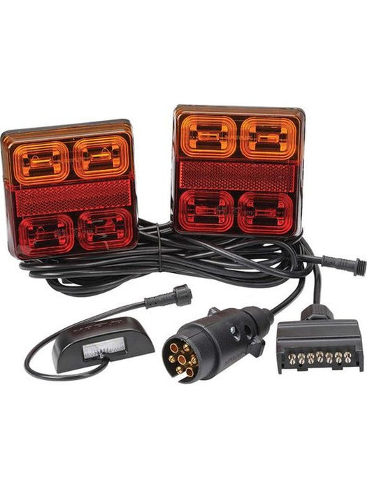 Narva Model 35 LED Plug And Play Trailer Lamp Kit Square Lamps 12V 93540BL2 Narva - Micks Gone Bush
