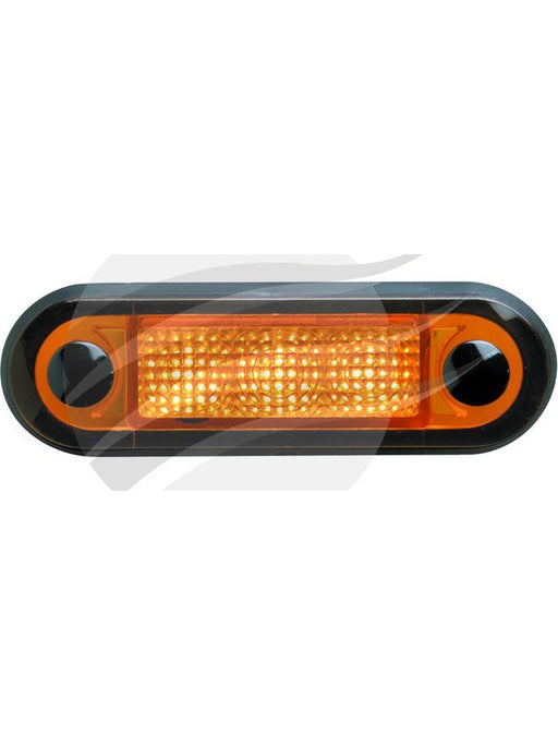 Hella Amber LED Courtesy Lamp 24V Narrow Black Rim Flush Mount 95951006 Hella - Micks Gone Bush
