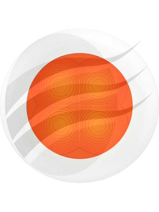 Hella Round LED Courtesy Lamp 12V Orange Illum Flush Mount 98050761 Hella - Micks Gone Bush