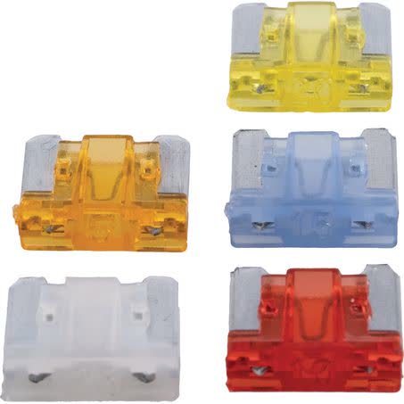 OEX Low Profile Mini Blade Fuse Assortment Pack Of 5 5A 10A 15A 20A 25A Part No. ACX1648BL FUSE ASSORTMENT OEX - Micks Gone Bush