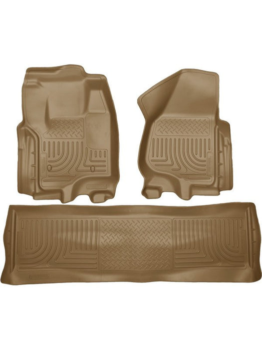 Husky Liners 2012.5 For Ford SD Crew Cab WeatherBeater Combo Tan Floor L 99713 HUSKY LINERS - Micks Gone Bush