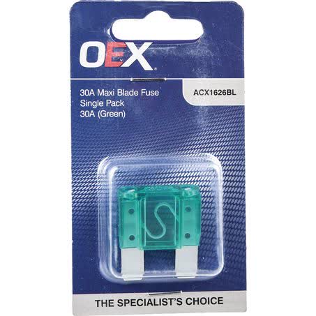 OEX Maxi Blade Fuse 30A Green Single Pack ACX1626BL FUSE OEX - Micks Gone Bush